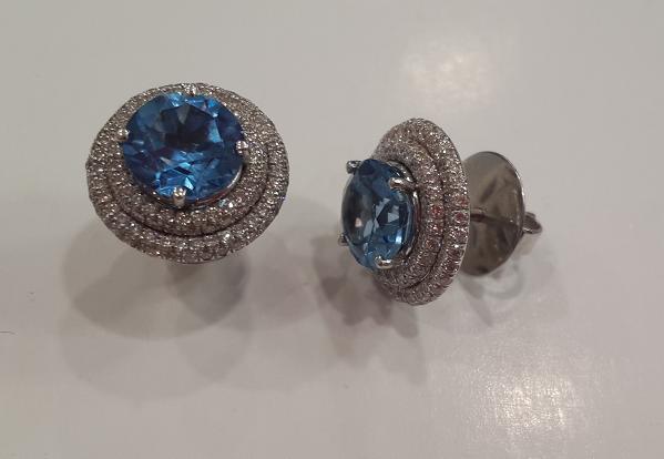 עגילי יהלומים - ED-2519 AB